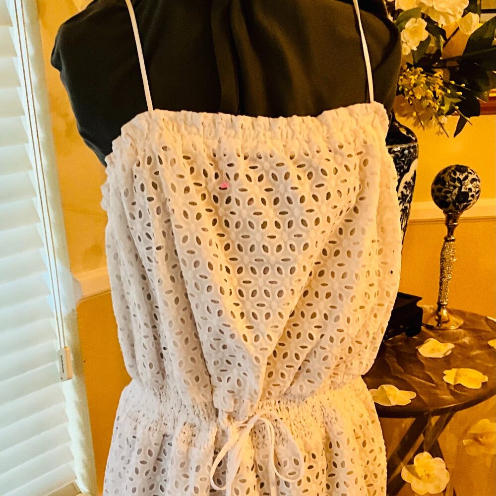 INC International Concepts White Eyelet Maxi Dress - Picture 2 of 7